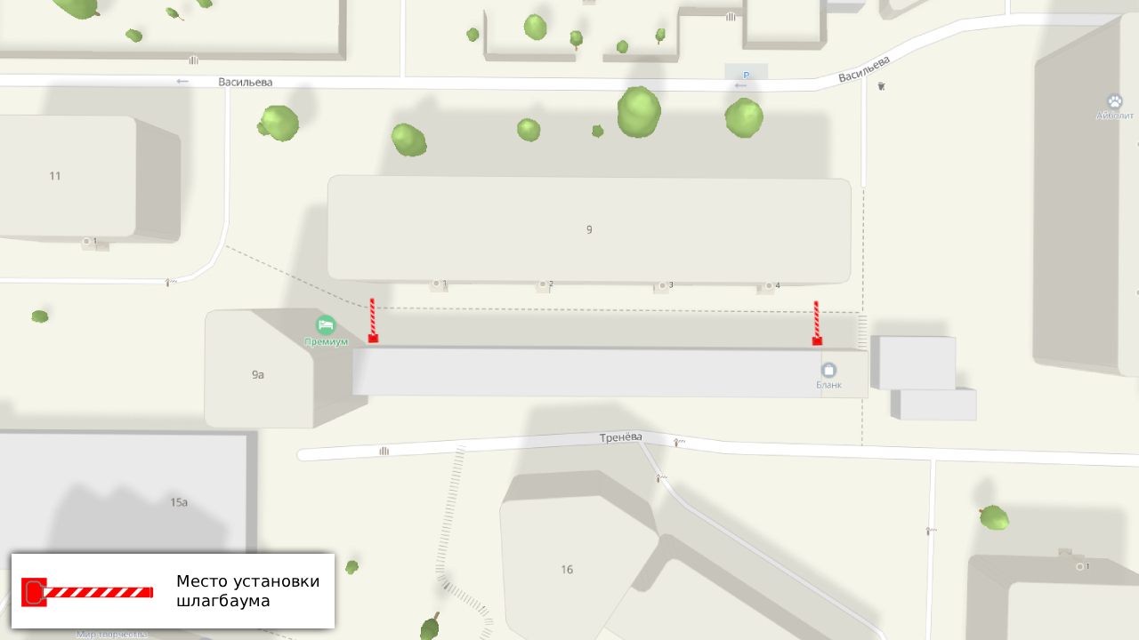 Схема установки шлагбаумов на придомовой территории